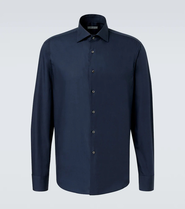  Canali Canali Camisa De Popelín De Algodón 