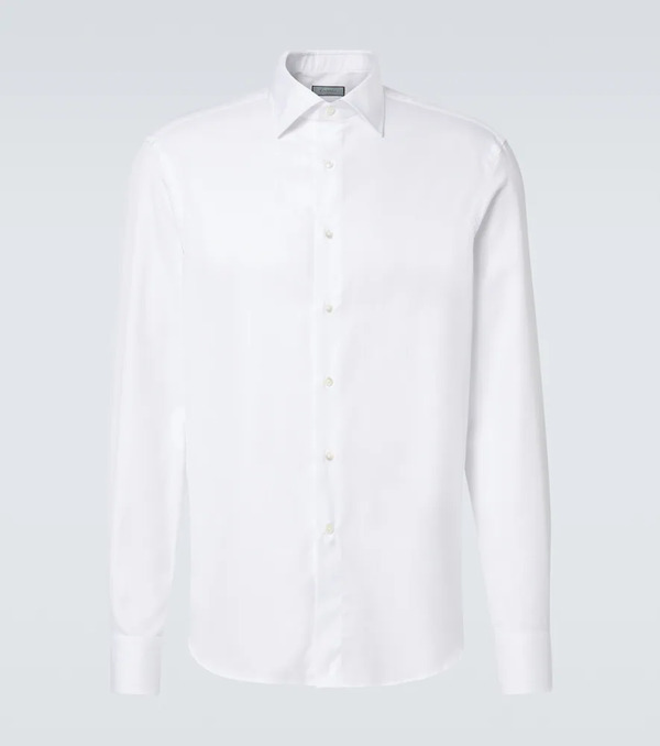  Canali Canali Camisa De Popelín De Algodón 