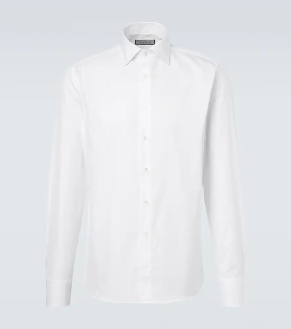  Canali Canali Camisa De Popelín De Algodón 