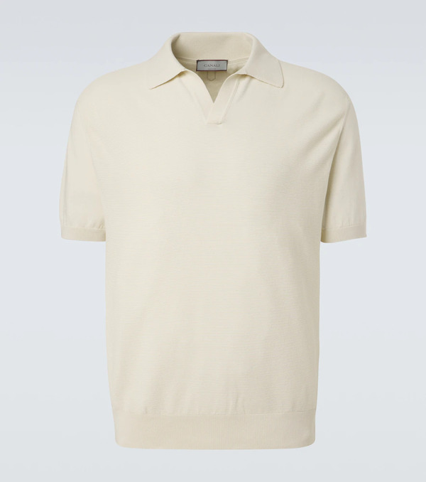  Canali Canali Polo De Algodón Y Seda 