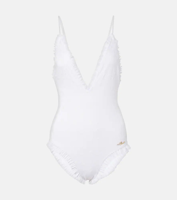  Chloe Chloé Bañador Bordado Con Volantes 