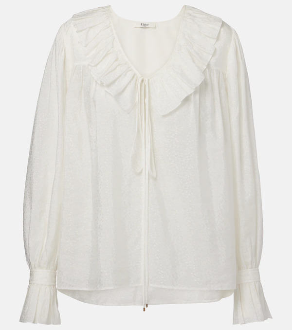  Chloe Chloé Blusa Con Volantes 
