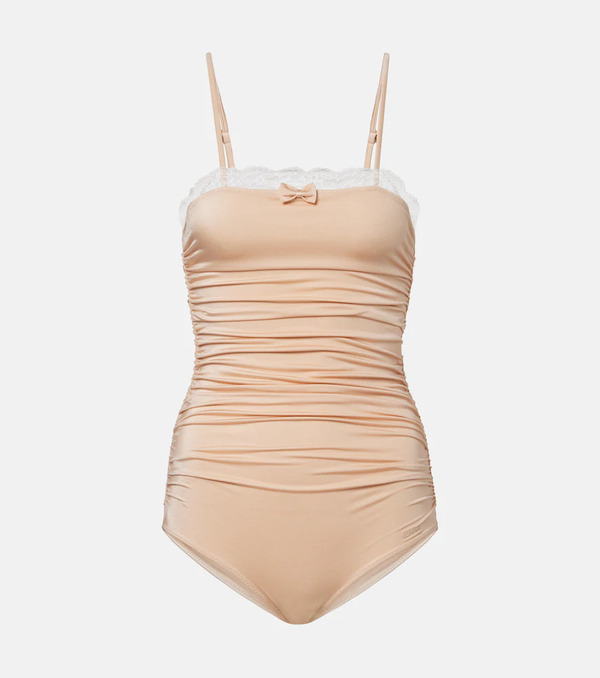  Chloe Chloé Body Fruncido Con Encaje 