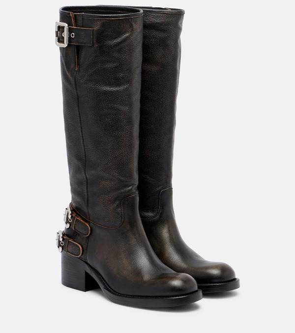  Chloe Chloé Botas Biker Altas Dakota De Piel 