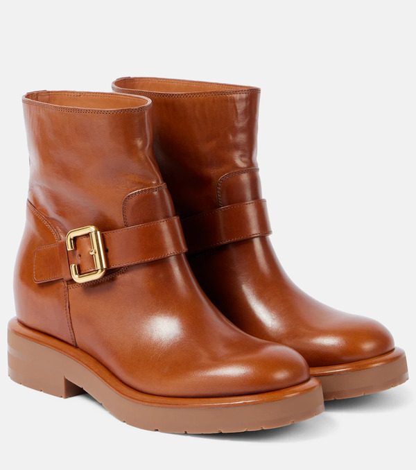  Chloe Chloé Botas Biker Coddington De Piel 