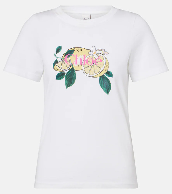  Chloe Chloé Camiseta De Algodón Estampada Con Logo 