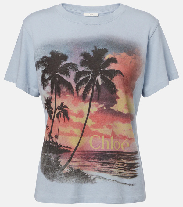  Chloe Chloé Camiseta De Algodón Estampada 