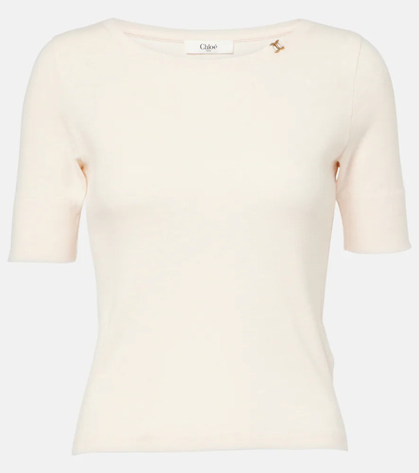  Chloe Chloé Camiseta De Jersey De Algodón 
