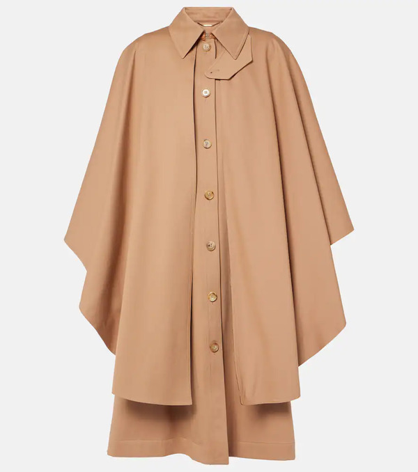  Chloe Chloé Capa De Gabardina De Algodón 