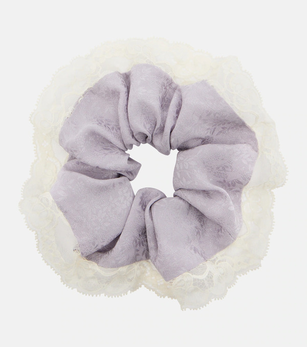  Chloe Chloé Coletero De Jacquard De Seda Floral Con Encaje 