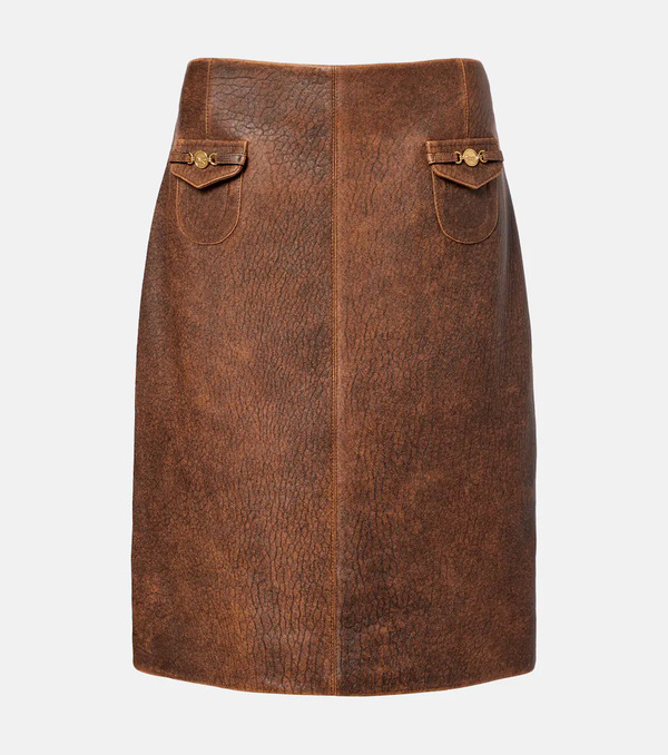  Chloe Chloé Falda Midi De Piel 