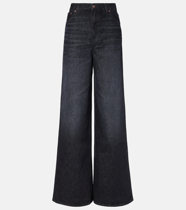  Chloe Chloé Jeans Anchos De Tiro Alto 