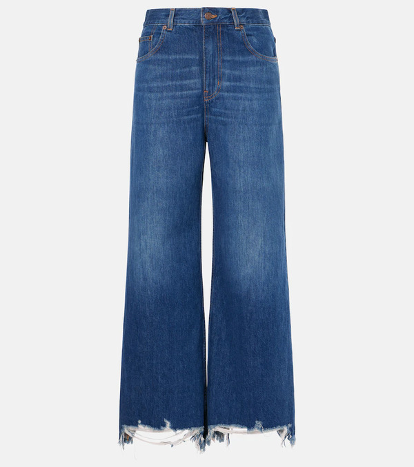  Chloe Chloé Jeans Anchos De Tiro Medio 
