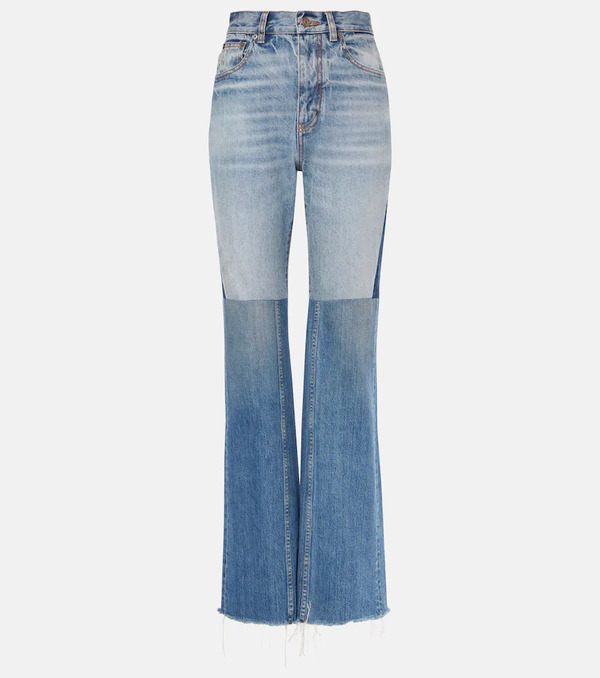  Chloe Chloé Jeans Flared Con Patchwork 