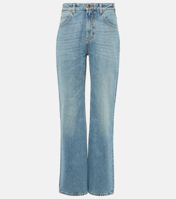  Chloe Chloé Jeans Rectos De Tiro Alto 