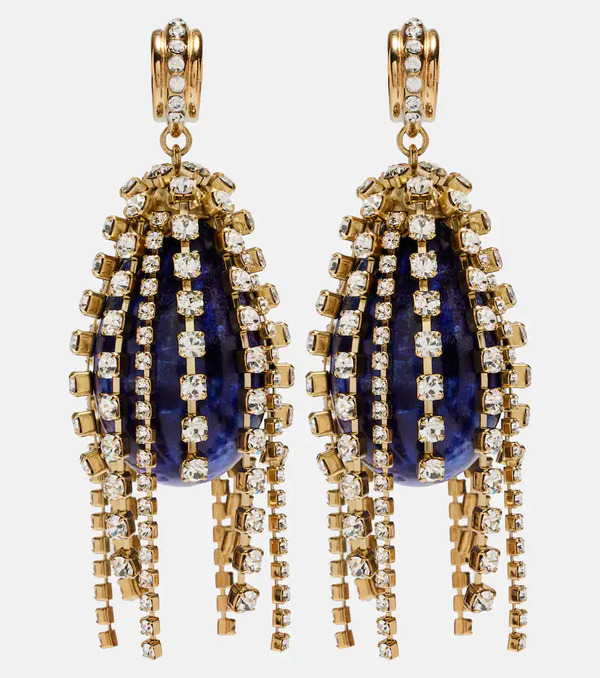  Chloe Chloé Pendientes Largos Con Cristales 