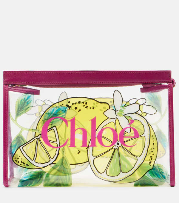  Chloe Chloé Pouch Soleil Small Con Piel 