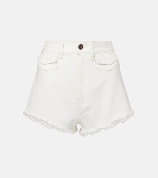  Chloe Chloé Shorts De Denim Con Efecto Desgastado 