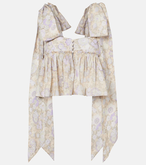  Chloe Chloé Top De Algodón Floral 