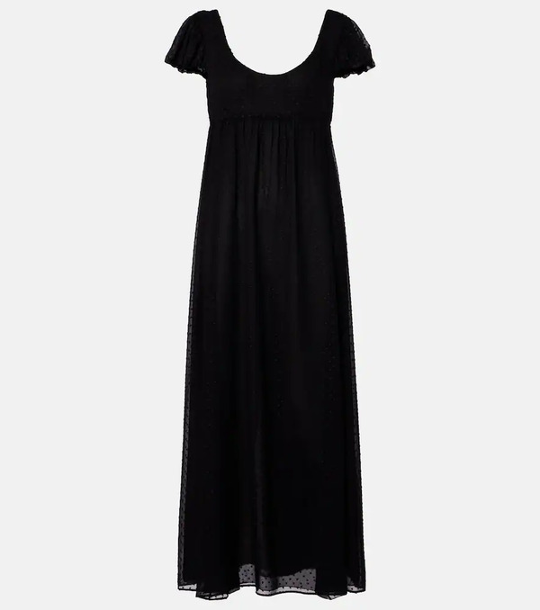  Chloe Chloé Vestido Largo De Seda Bordado 