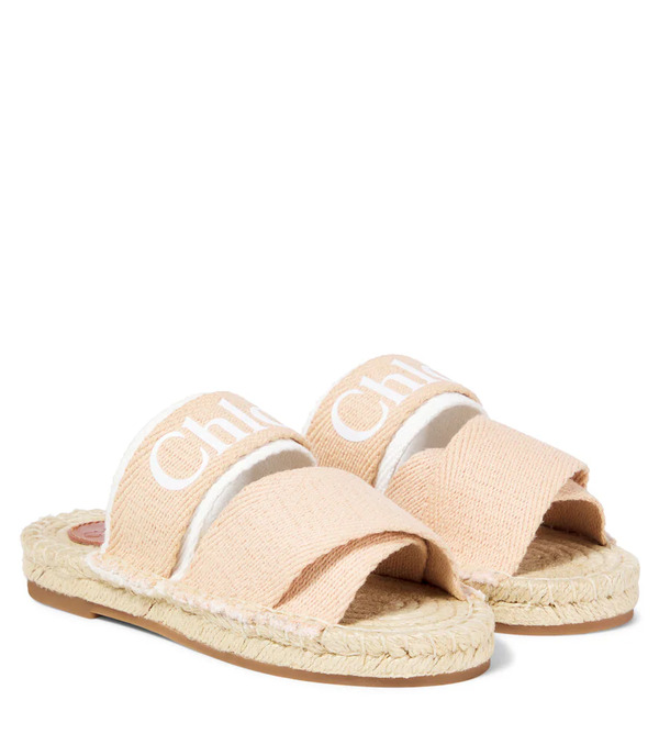  Chloe Kids Chloé Kids Sandalias De Lona Con Logo 