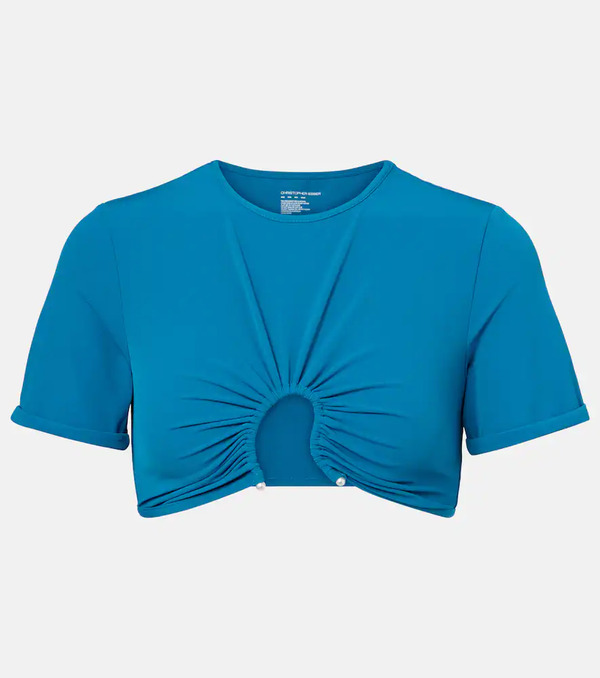  Christopher Esber Christopher Esber Crop Top Crescent Fruncido 