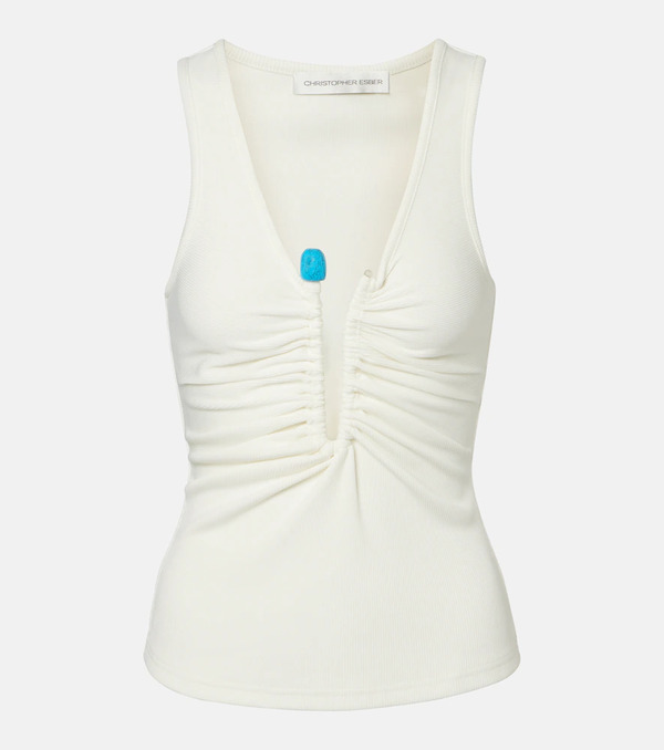  Christopher Esber Christopher Esber Tank Top Crystal Pin De Jersey 