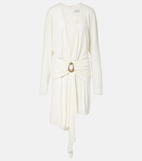  Christopher Esber Christopher Esber Vestido Corto Stone Pin De Jersey Drapeado 