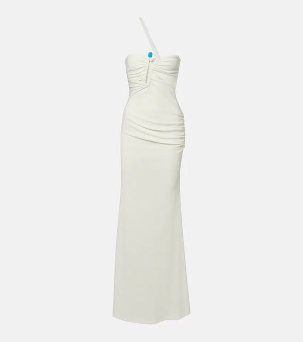  Christopher Esber Christopher Esber Vestido Largo Crystal Pin Cutaway 