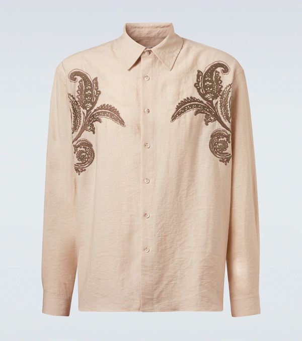  Commas Commas Camisa Bordada 