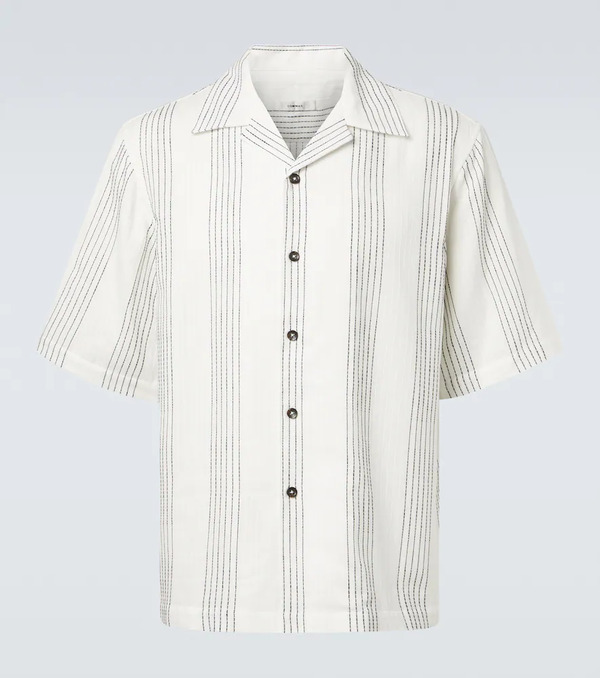  Commas Commas Camisa Bowling Textured De Algodón A Rayas 