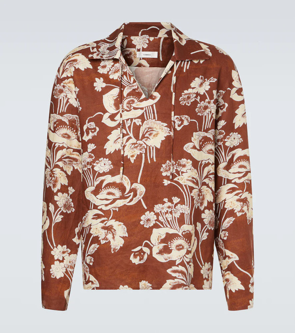 Commas Commas Camisa De Lino Floral 