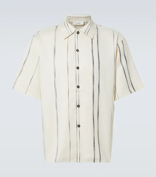  Commas Commas Camisa De Lino Y Algodón A Rayas 
