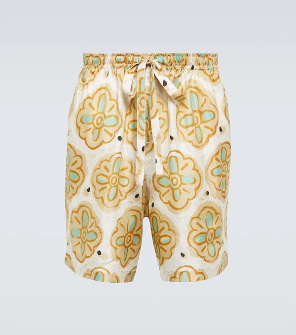  Commas Commas Shorts De Seda Estampados 