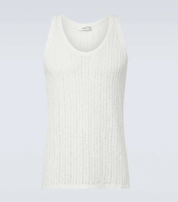  Commas Commas Tank Top De Pointelle De Algodón Y Lino 