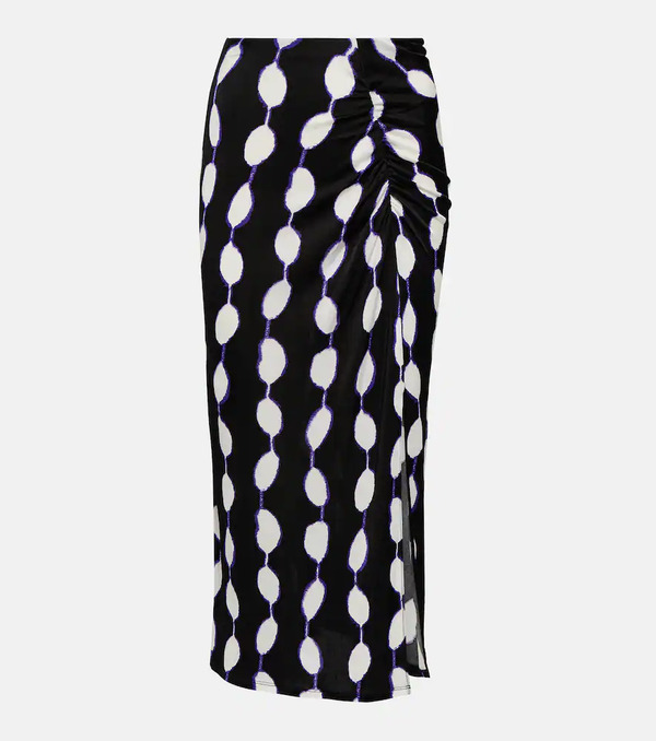  Diane Von Furstenberg Diane Von Furstenberg Falda Midi Garcel De Jersey Estampada 
