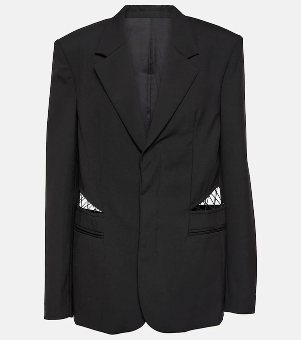  Dion Lee Dion Lee Blazer De Lana Con Aberturas 