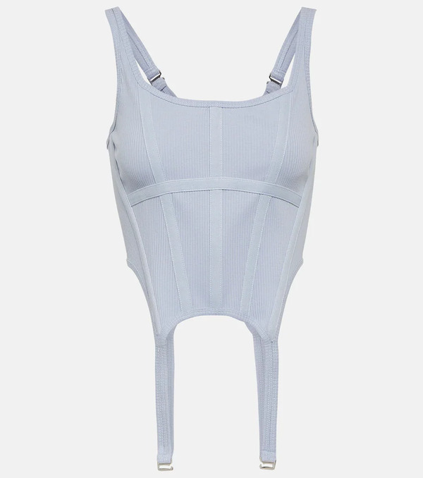  Dion Lee Dion Lee Bustier En Jersey De Algodón 