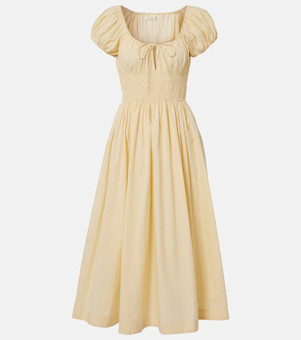  Doen Dôen Vestido Midi Quinn De Popelín De Algodón 