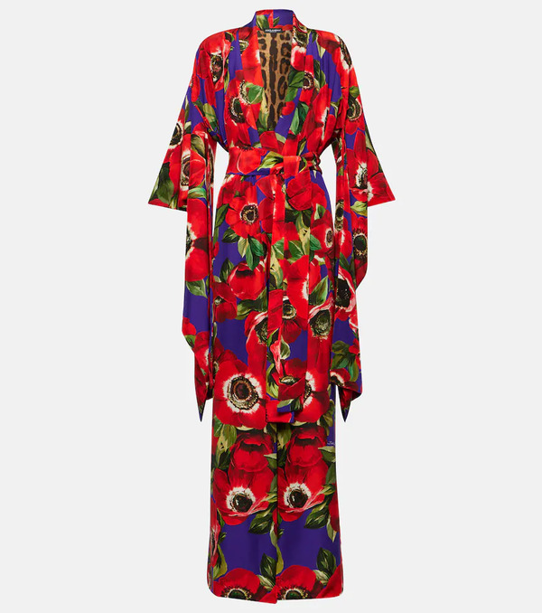  Dolce&gabbana Dolce&gabbana Bata De Seda Floral 