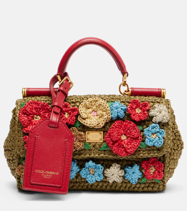  Dolce&gabbana Dolce&gabbana Bolso My Sicily Small De Efecto Rafia 