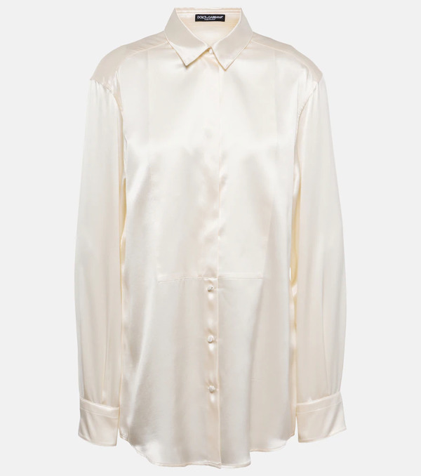  Dolce&gabbana Dolce&gabbana Camisa De Seda Con Paneles 