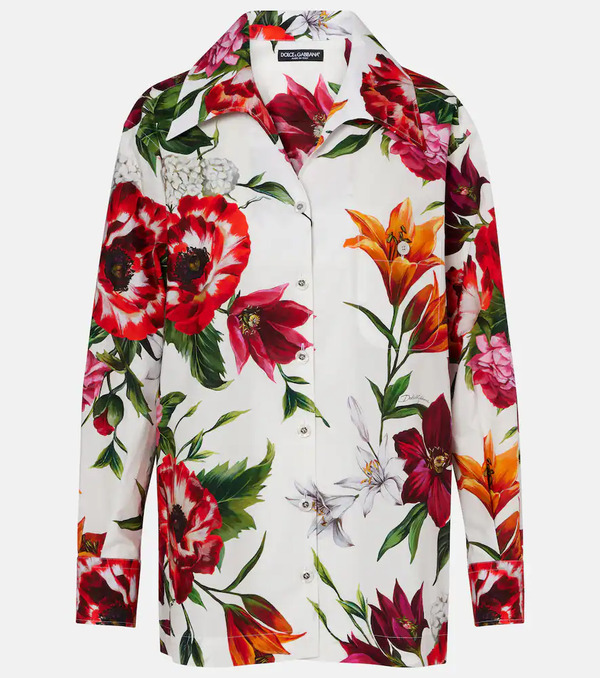  Dolce&gabbana Dolce&gabbana Camisa Oversized De Algodón Floral 