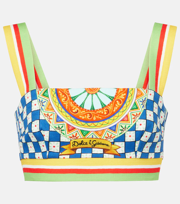  Dolce&gabbana Dolce&gabbana Crop Top De Algodón 