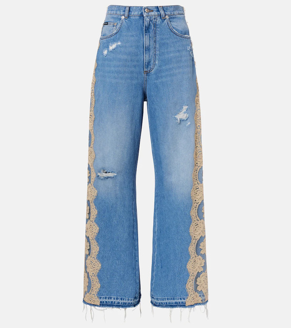  Dolce&gabbana Dolce&gabbana Jeans Anchos Con Encaje 