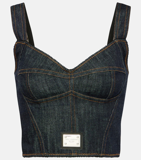  Dolce&gabbana Dolce&gabbana Top Bustier De Denim 