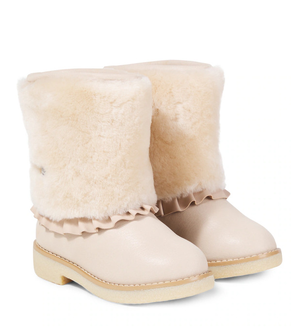  Donsje Donsje Botas Rosalen De Piel Con Borrego 
