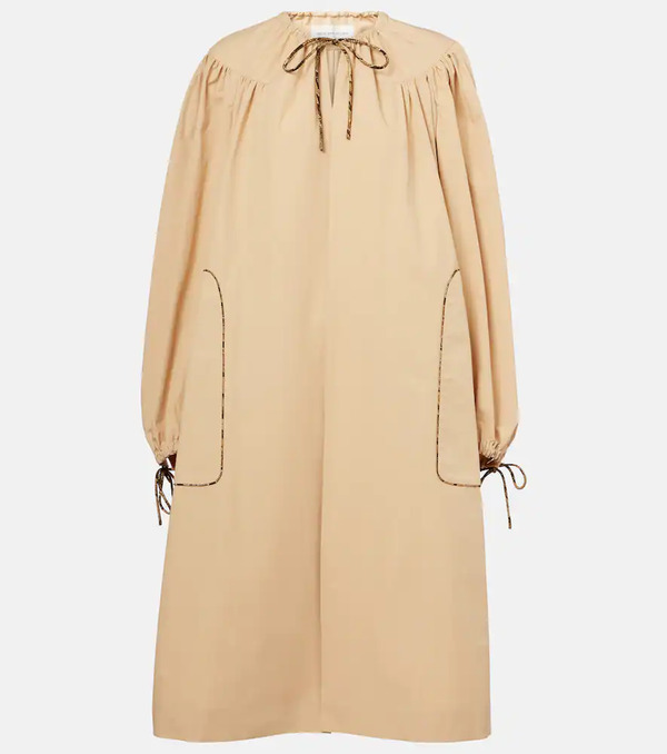  Dries Van Noten Dries Van Noten Abrigo De Popelín De Algodón 