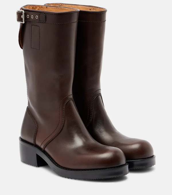  Dries Van Noten Dries Van Noten Botas Biker De Piel 