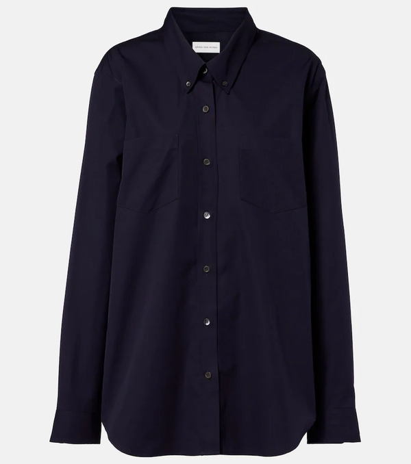  Dries Van Noten Dries Van Noten Camisa Oversized De Popelín De Algodón 